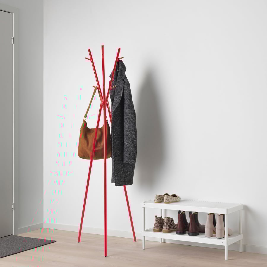 Hat & Coat Rack Red