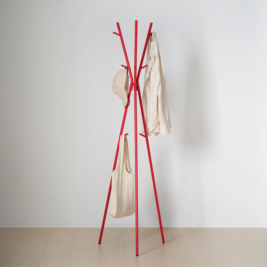 Hat & Coat Rack Red