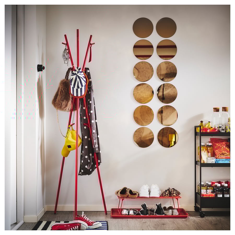 Hat & Coat Rack Red