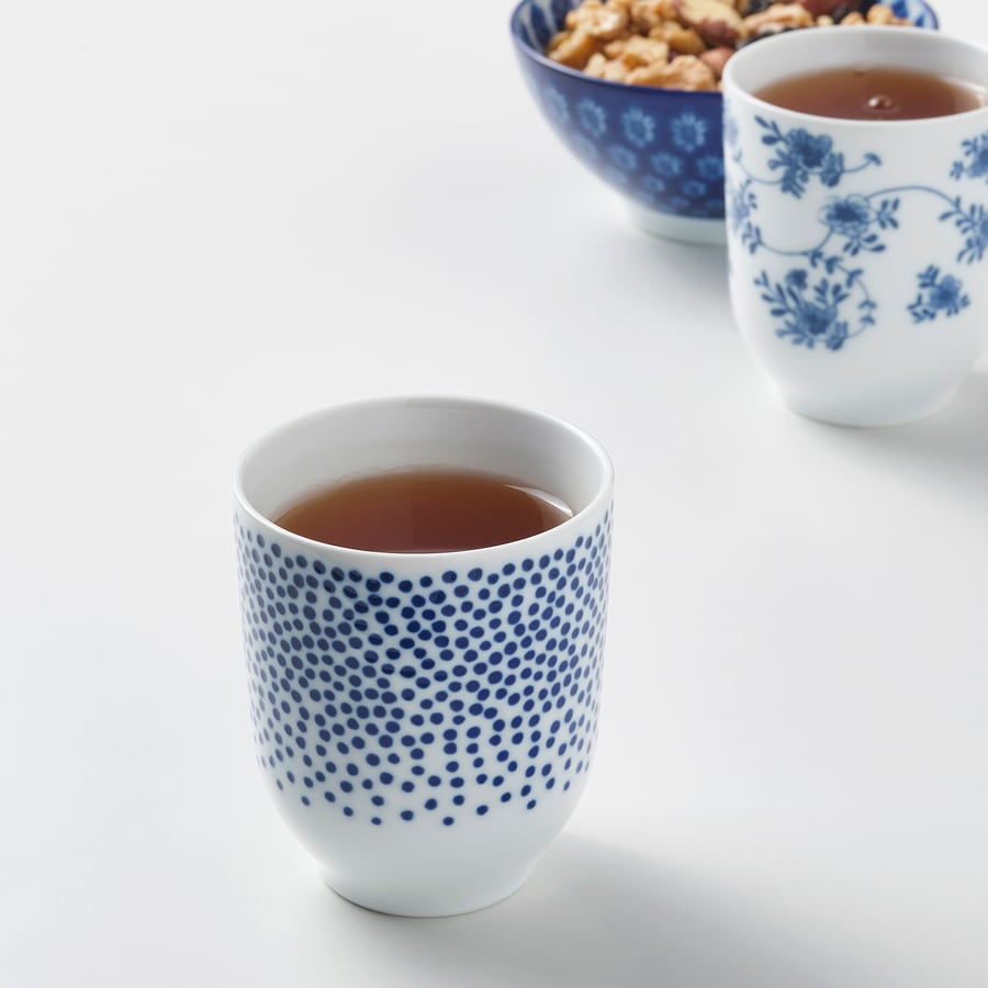Blue Patterned Mug - Set of 4