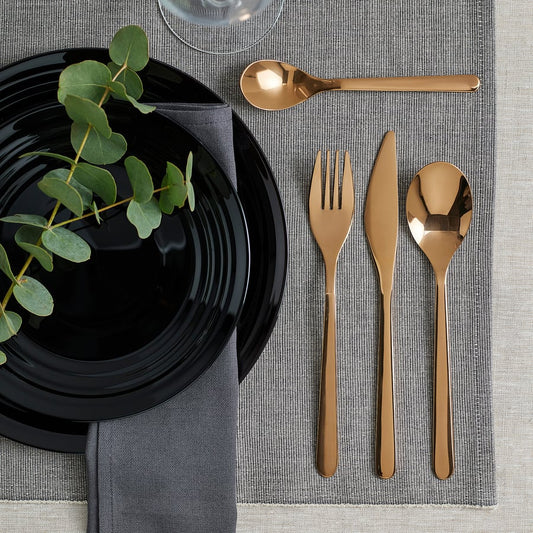 24-Pc Cutlery Set - Rose Gold
