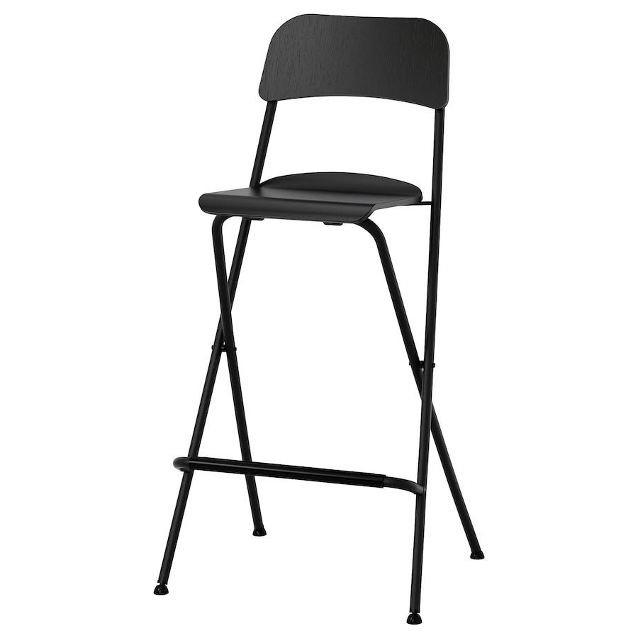 Foldable Bar Stool Black