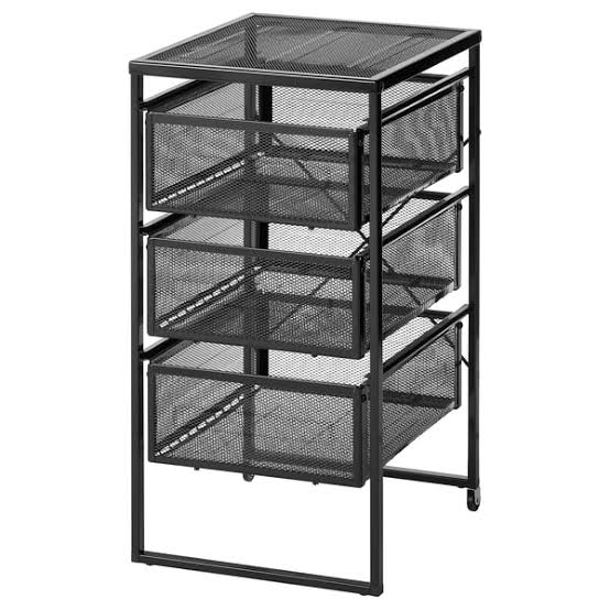 Steel Drawer Unit Black