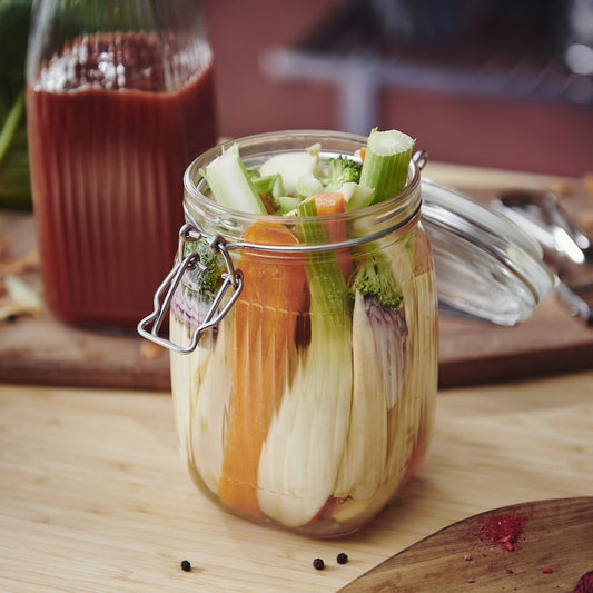 1L Lined Airtight Glass Jar