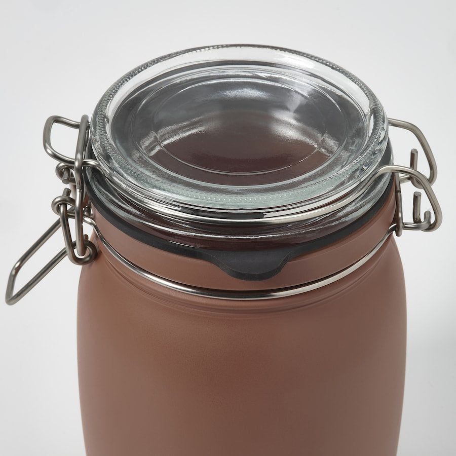 1L Airtight Glass Jar Brown