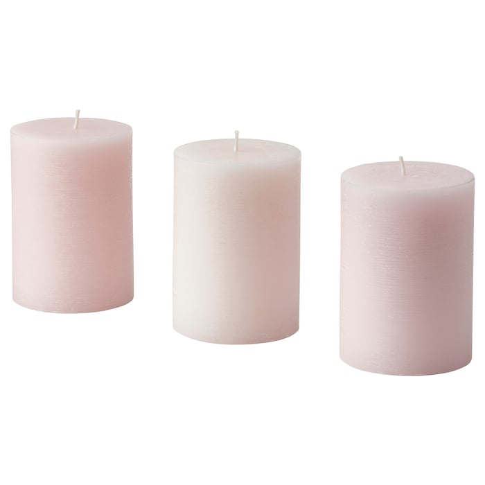 Scented Pillar Candle - Pk of 3