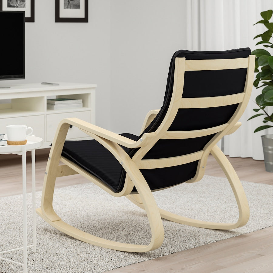 Rocking Armchair Birch Wood Veneer