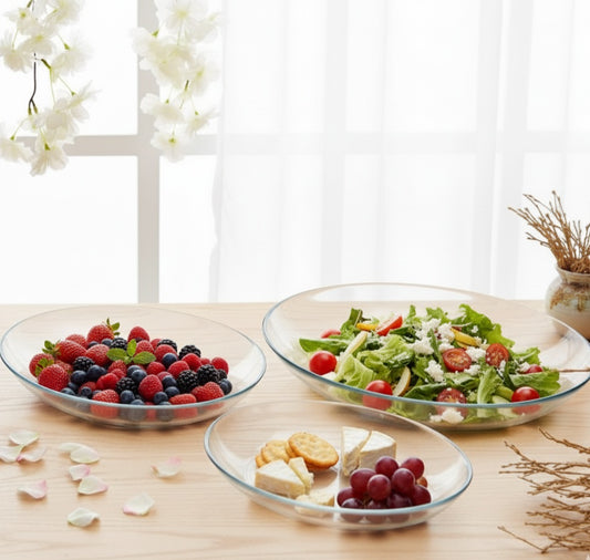 Set of 3 Glass Plates