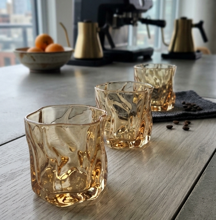 280ml Amber Glass Set of 4