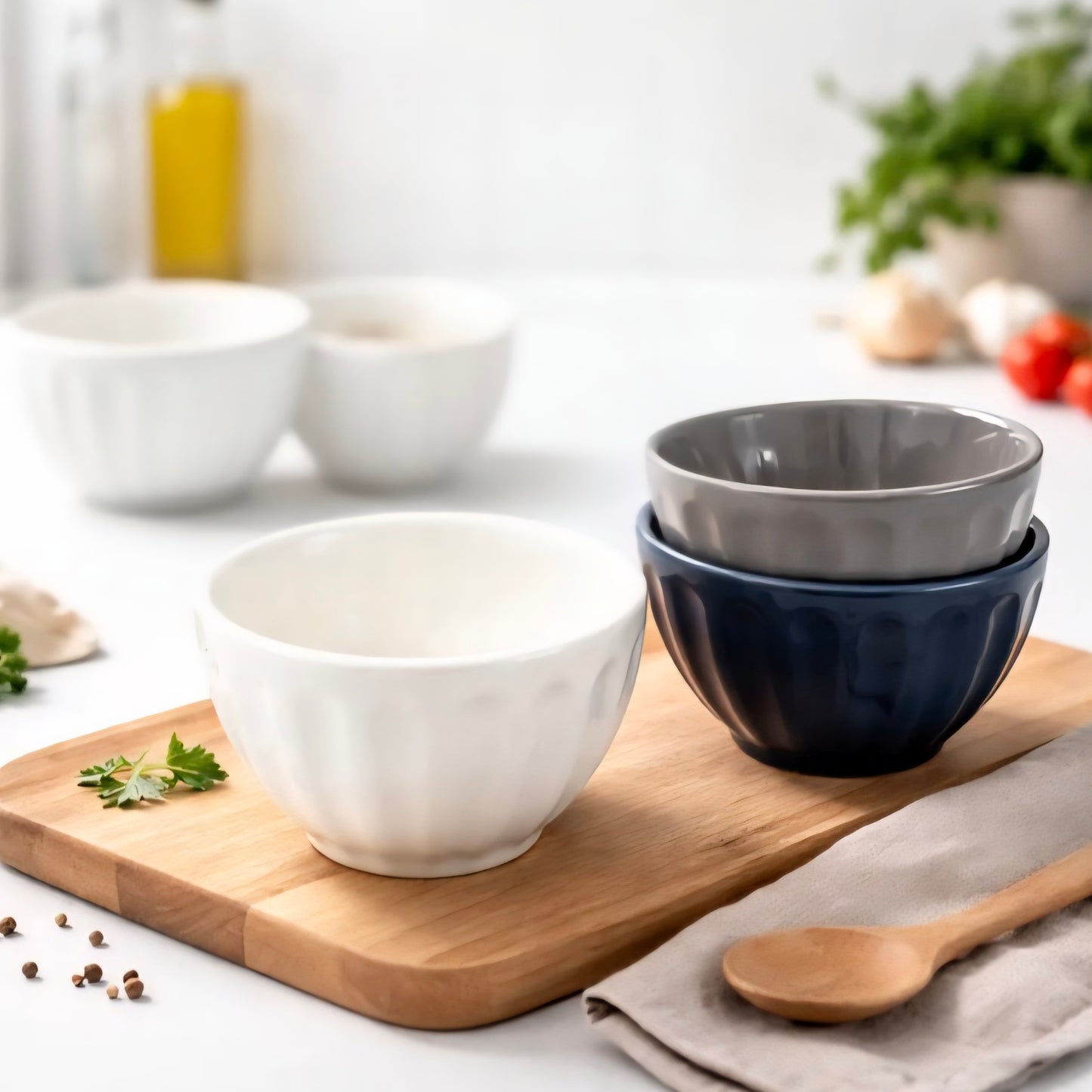 Set of 3 Porcelain Bowls