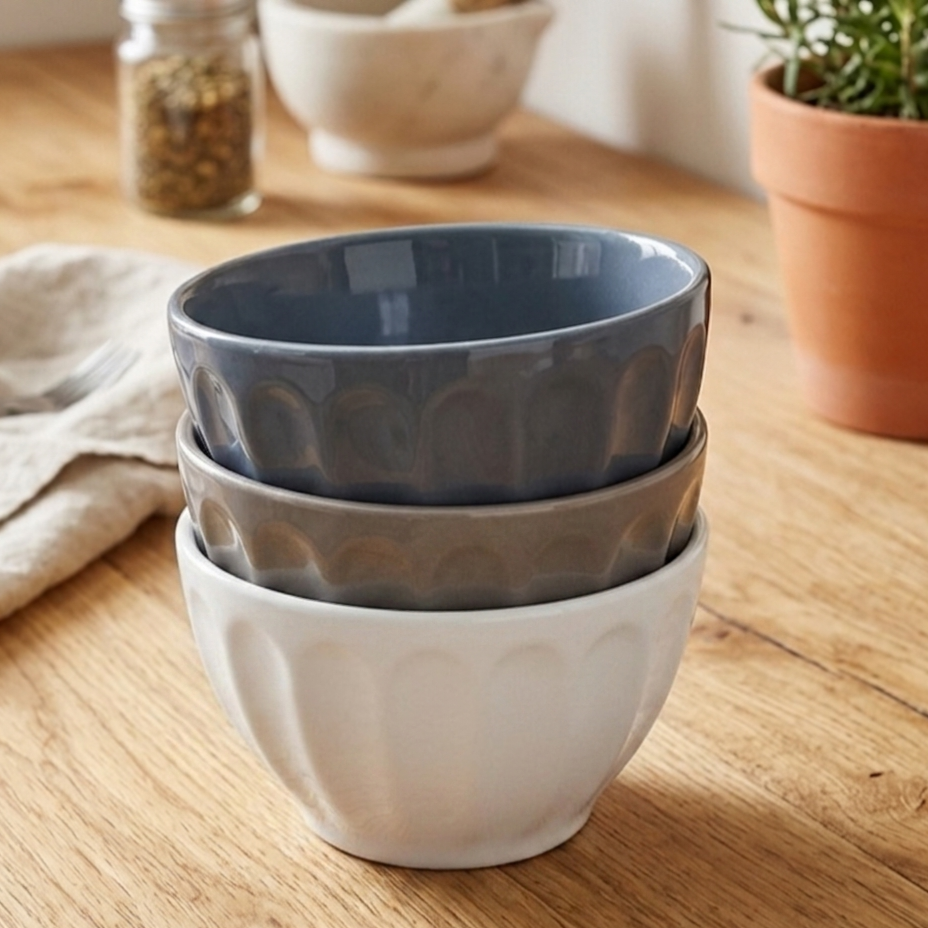 Set of 3 Porcelain Bowls