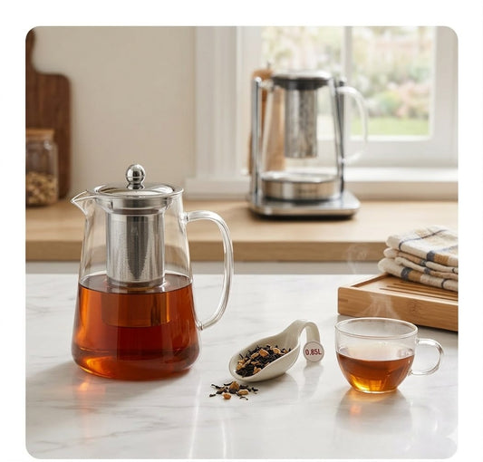 850ml Glass Kettle with Infusion Filter