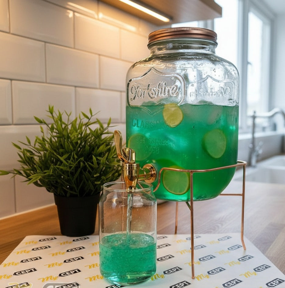 4L Glass Beverage Dispenser with Stand