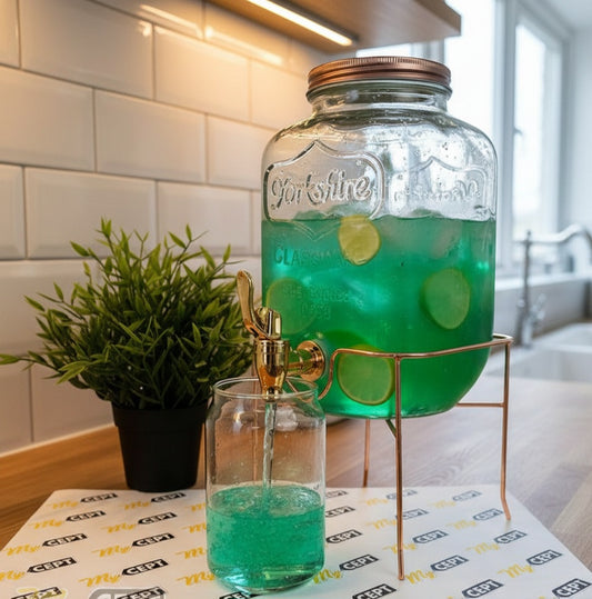 4L Glass Beverage Dispenser with Stand