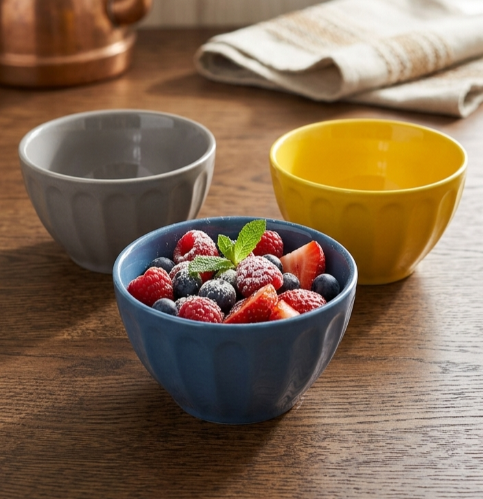 Set of 3 Porcelain Bowls