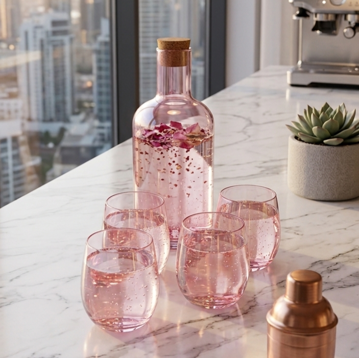 Glass Carafe 1.5L - Pink