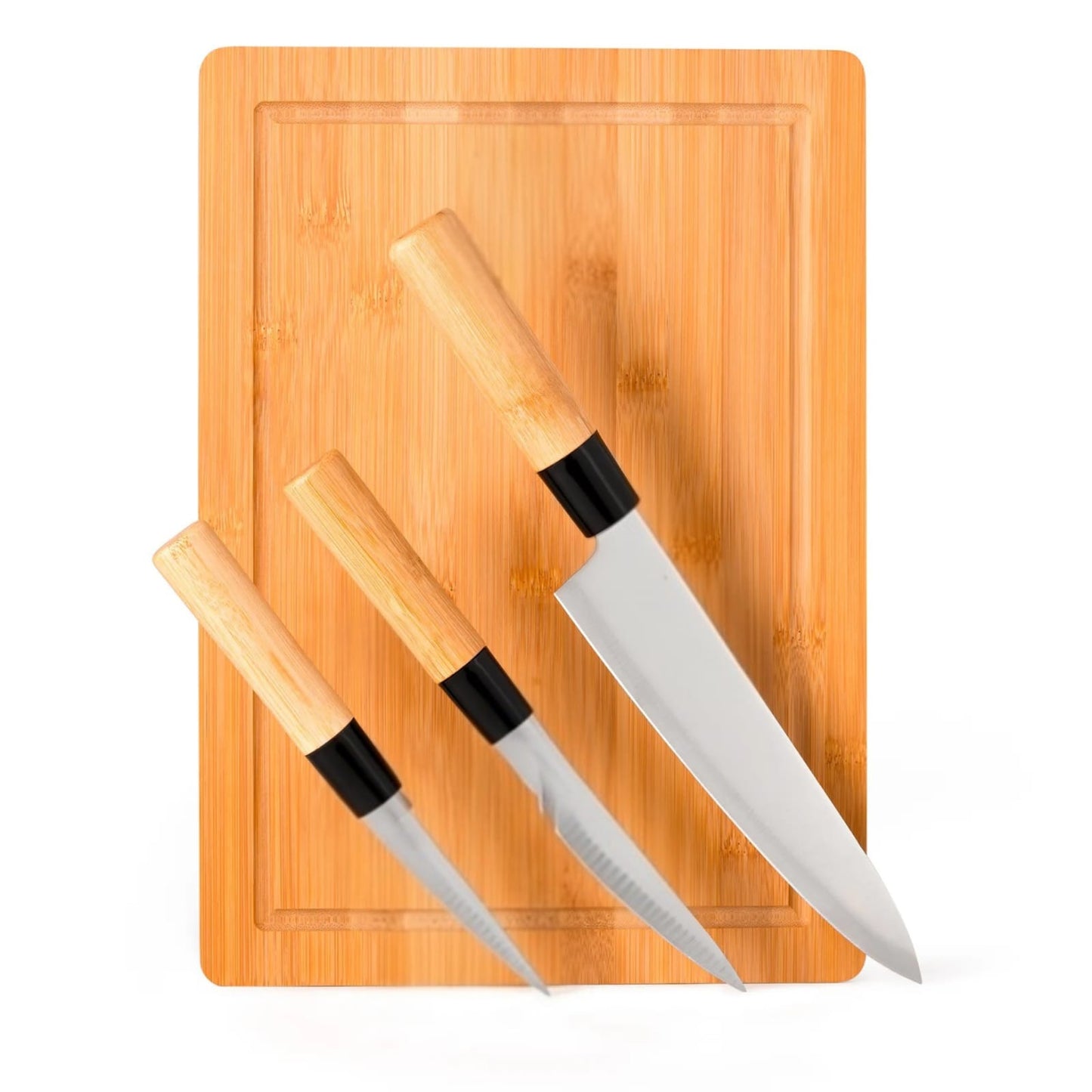 Set of 3 Knives with Cutting Board