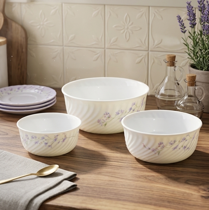 Set of 3 Glass Dish