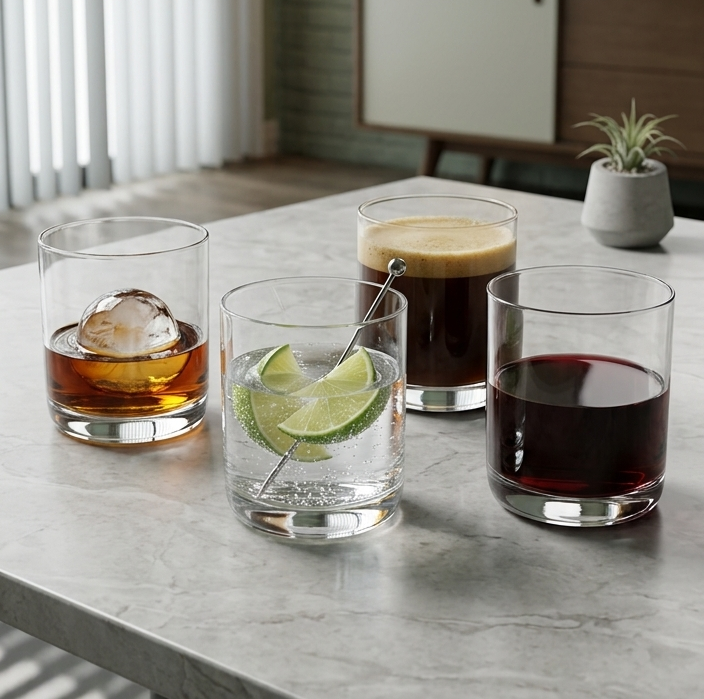 Clear Drinking Glass - Set of 6