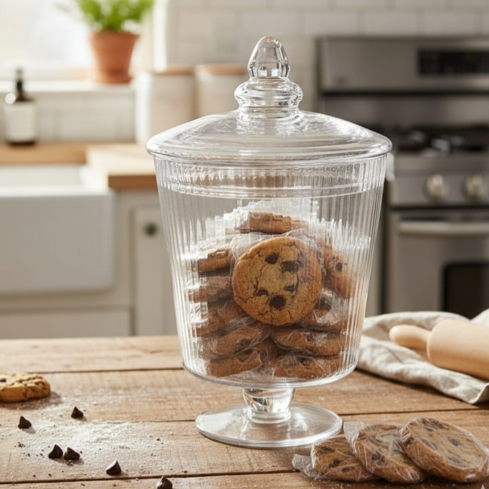 Decorative Glass Jar - Lined