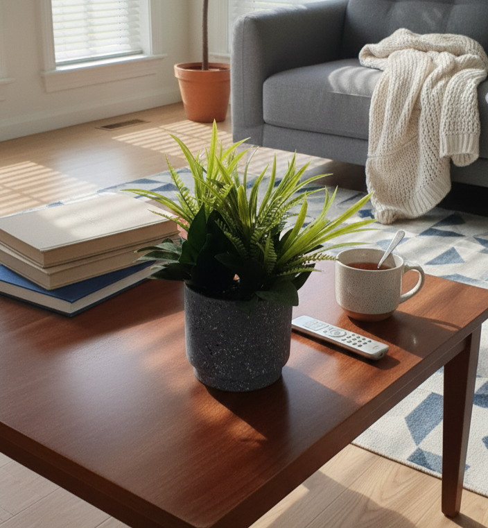 Artificial Mini Plant Pot Grey