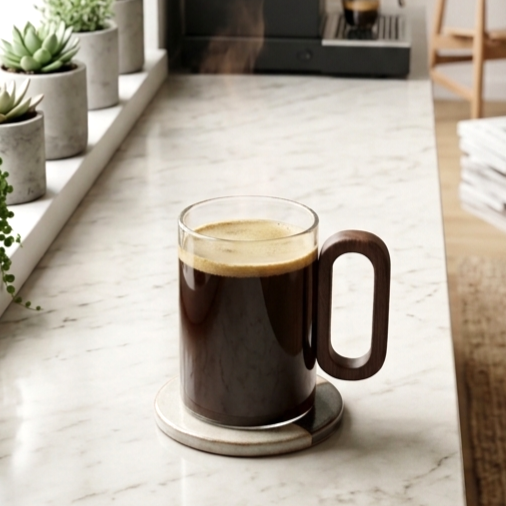 Mug With Wooden Handle