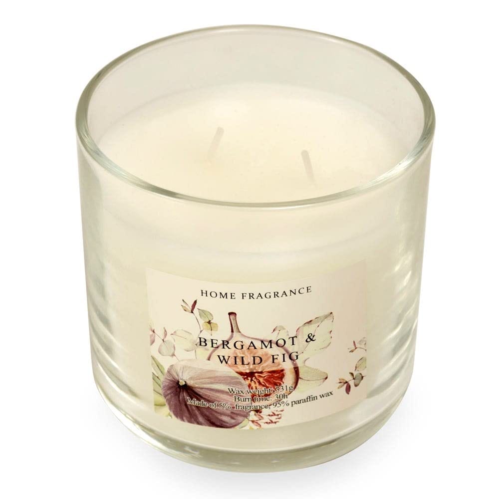 Scented Candle In Glass - Bergamot & Wild Fig