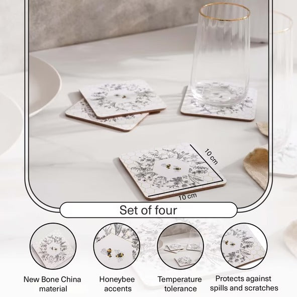 Bee Coasters - Pack of 4