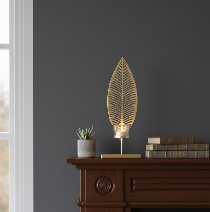 Candle Holder - Gold Leaf