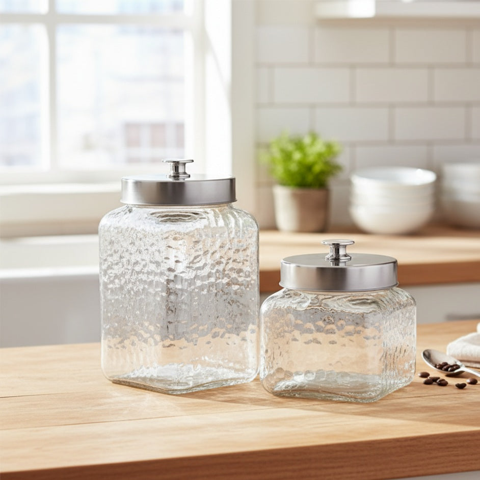 Set of 3 Glass Jars