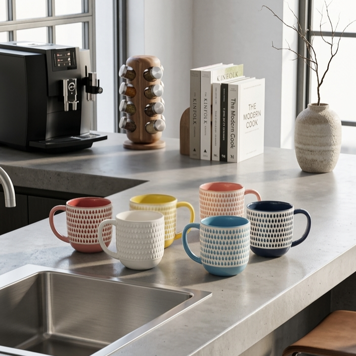 400ml Tea/Coffee Mug Drops - Set of 6