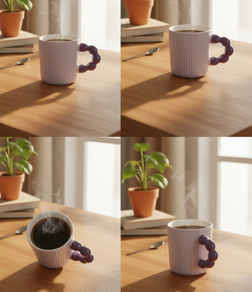 430ml Textured Tea/Coffee Mug - Set of 5