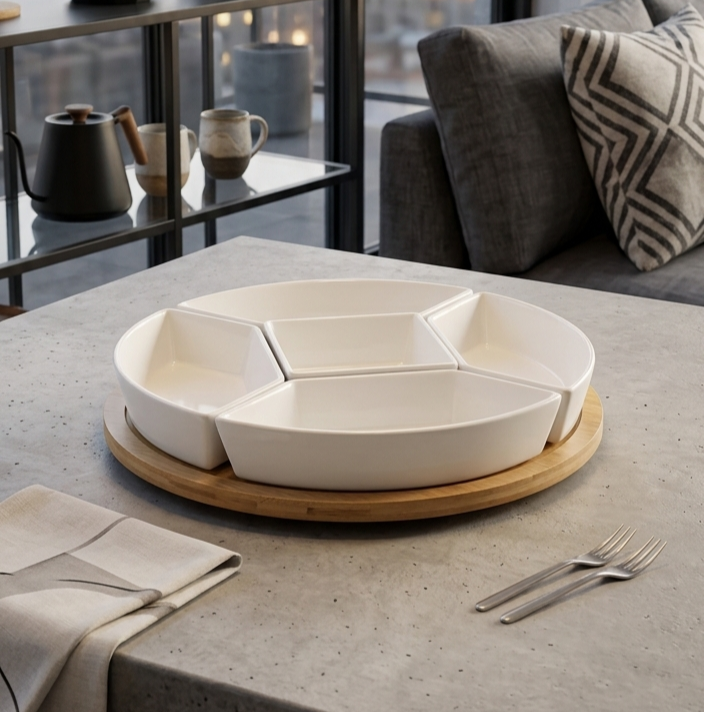 Revolving Serving Dish - Bamboo