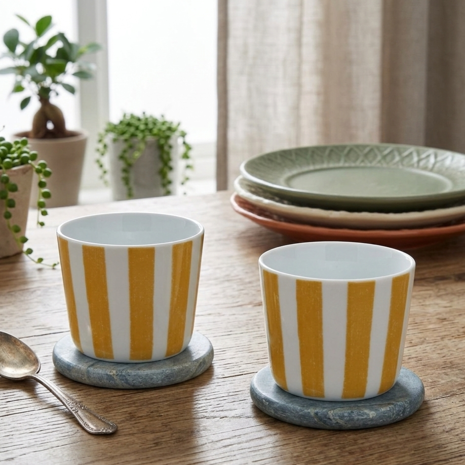 240ml Patterned Cup Pack of 2