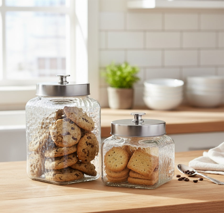 Set of 3 Glass Jars