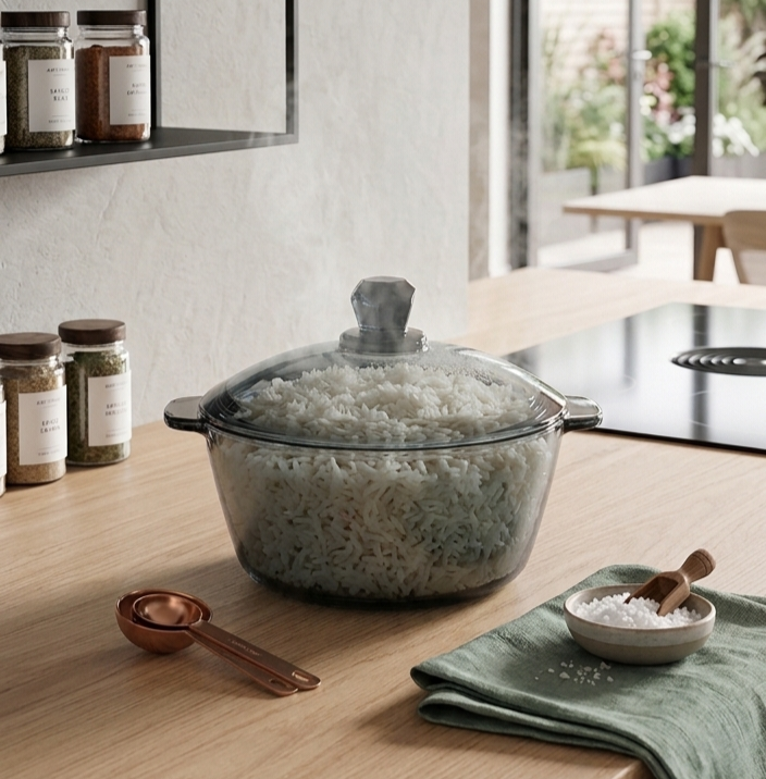 1000ml Glass Pot - Blue
