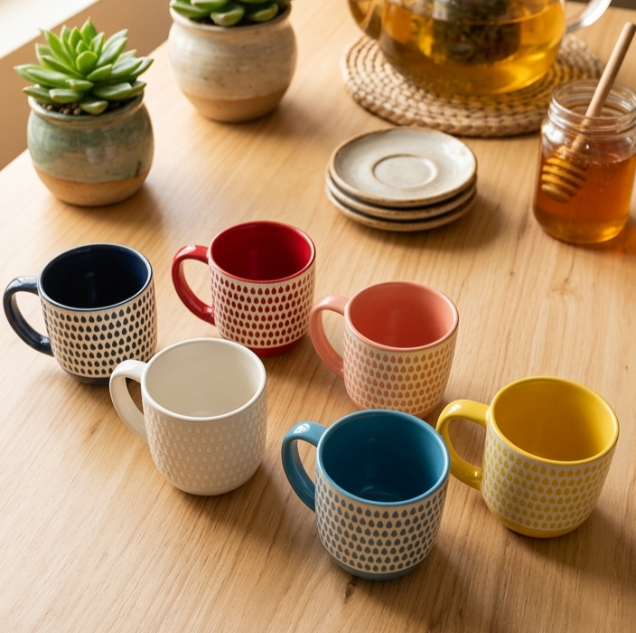 400ml Tea/Coffee Mug Drops - Set of 6