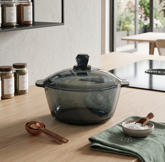 1000ml Glass Pot - Blue