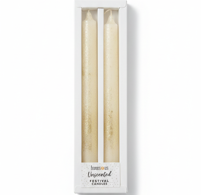 2 pc Dinner Candle Set - Sparkle