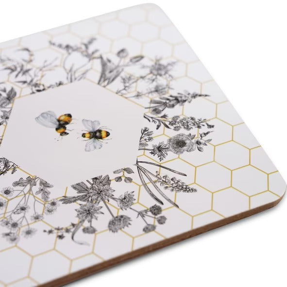 Bee Coasters - Pack of 4