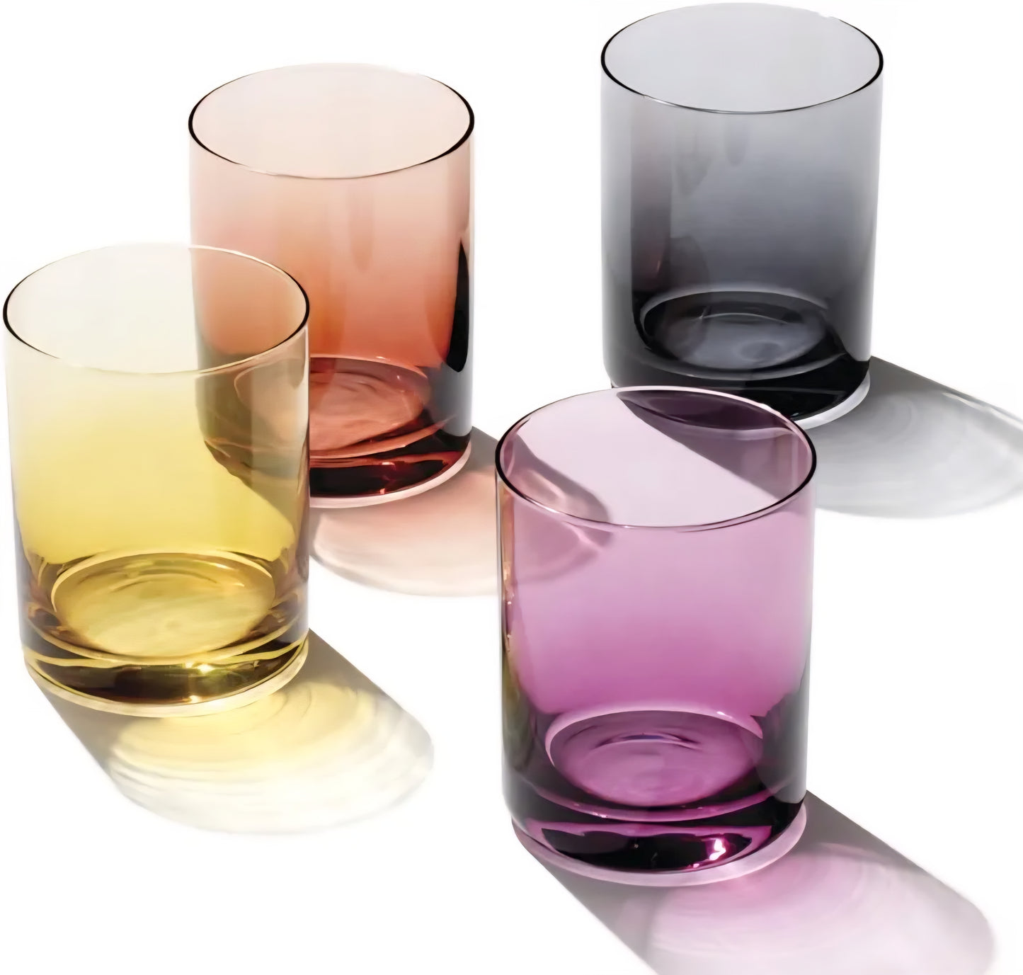 410ml Multi-Color Glass Set of 4