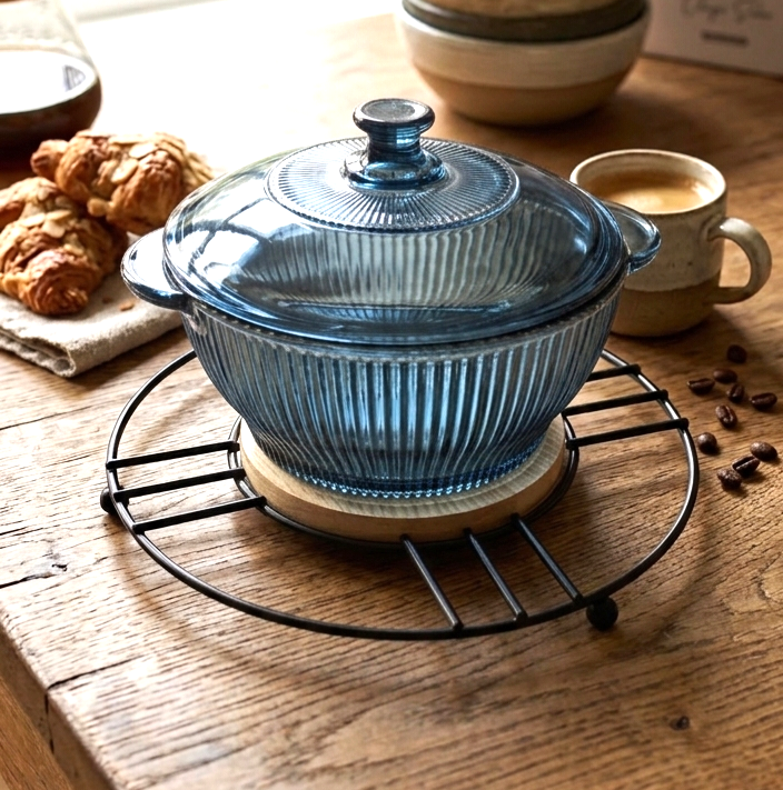 Wooden Pot Stand - Round