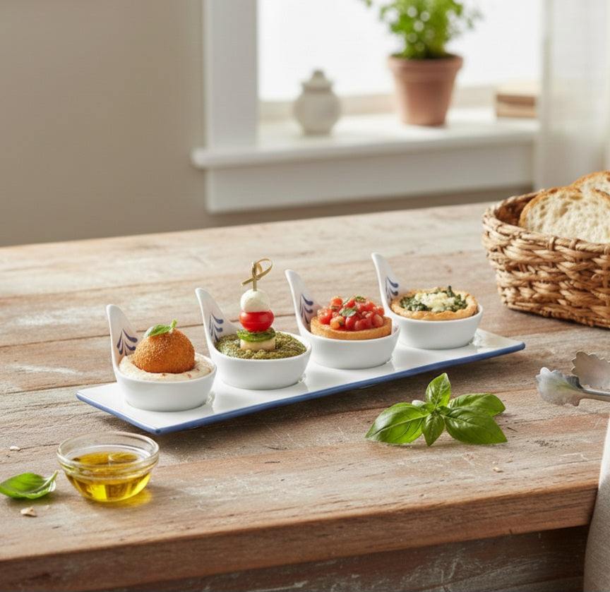 4-Pc Appetizer Bowl Set with Platter
