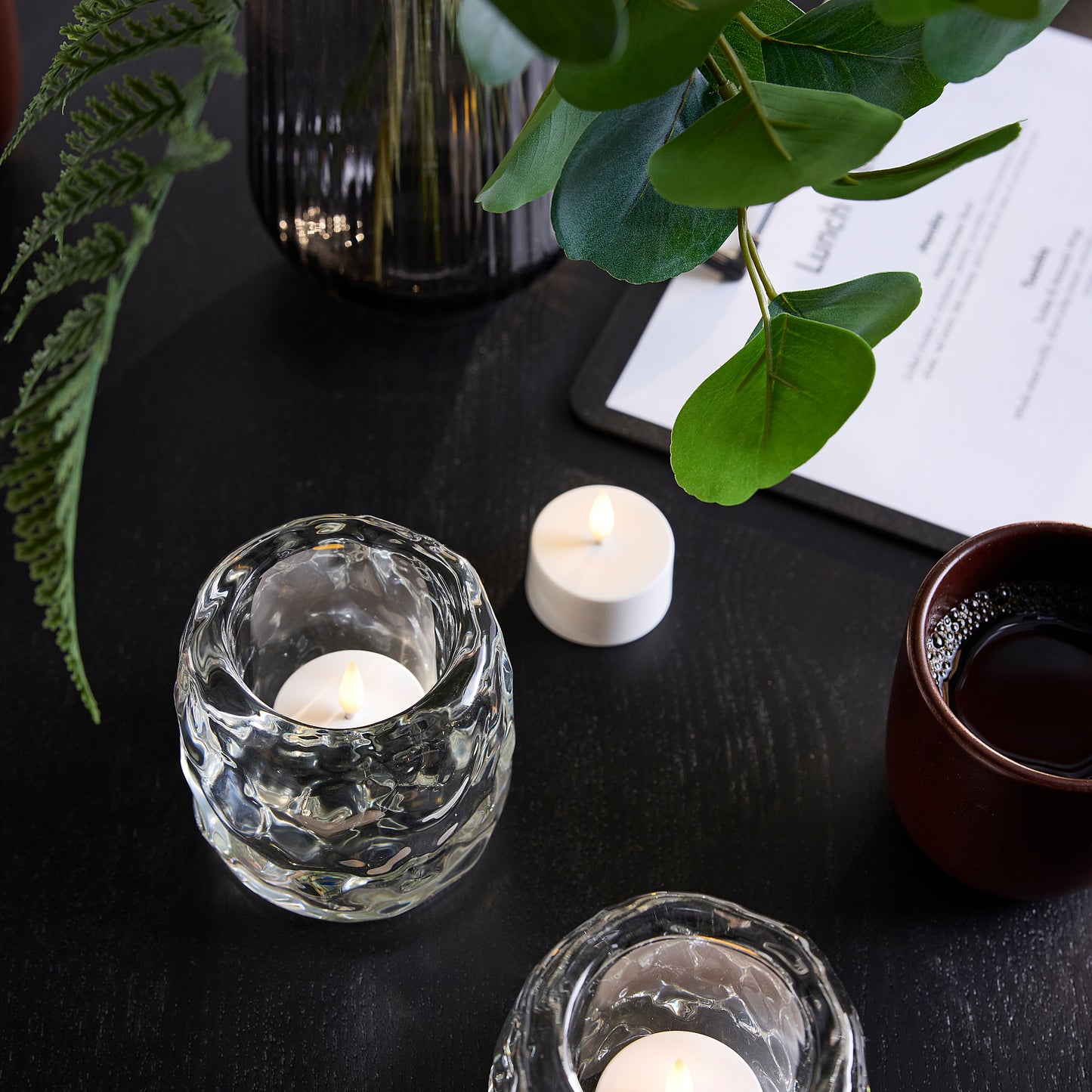 LED Tealights with Charging Tray