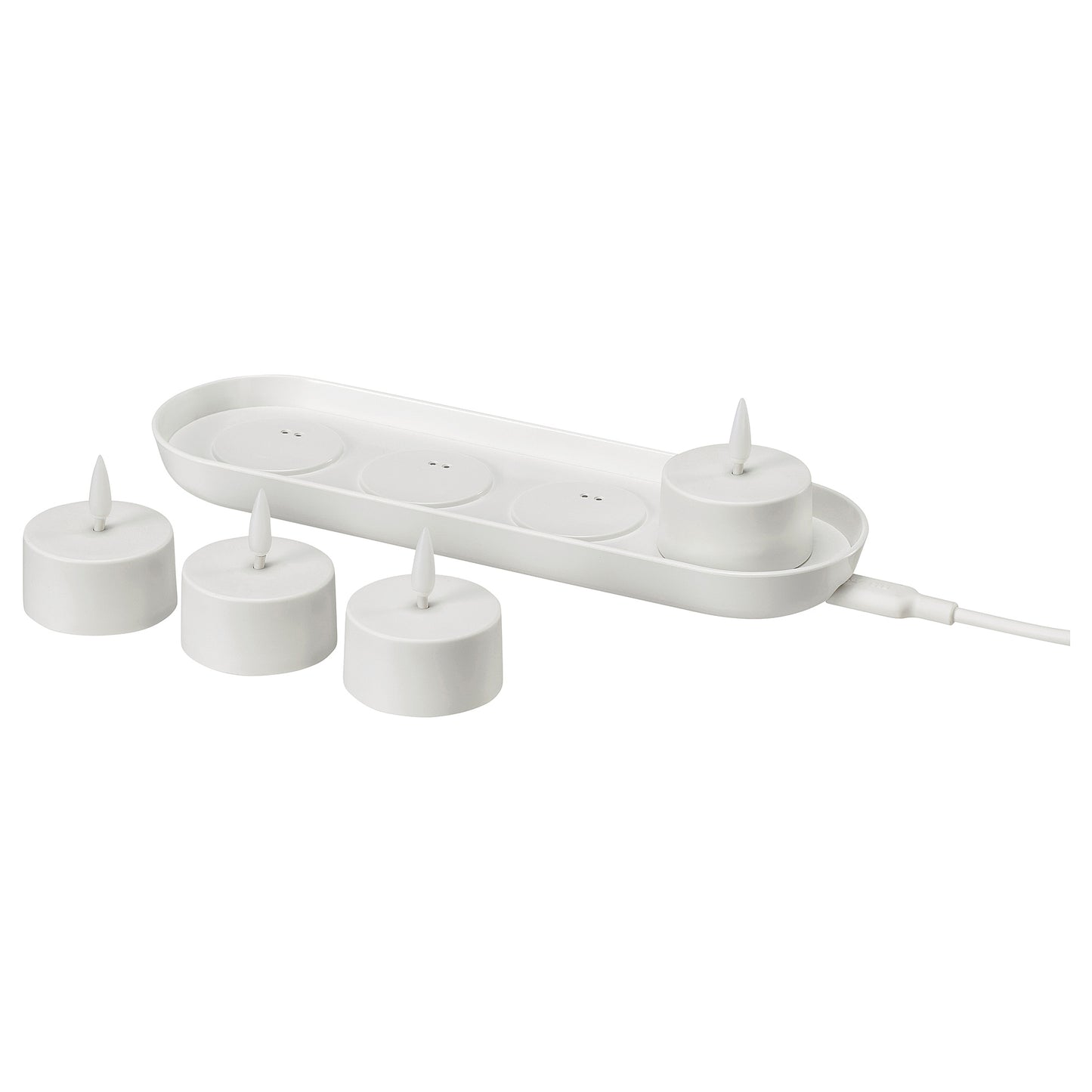 LED Tealights with Charging Tray