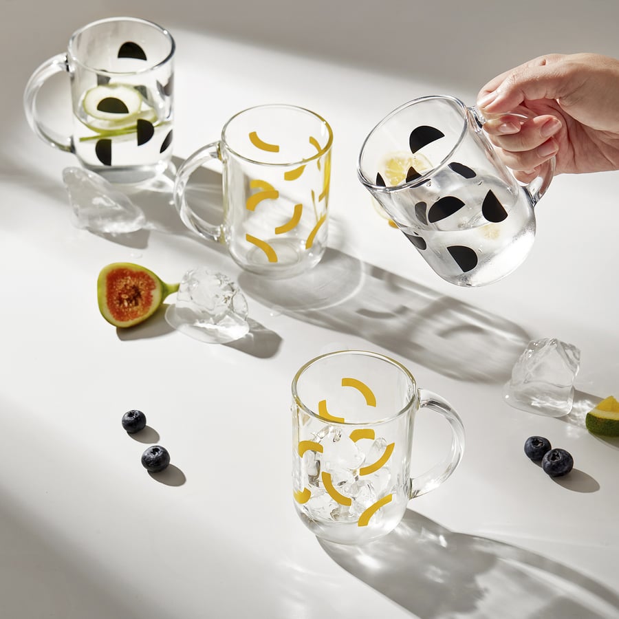 300ml Glass Mugs Pack of 2