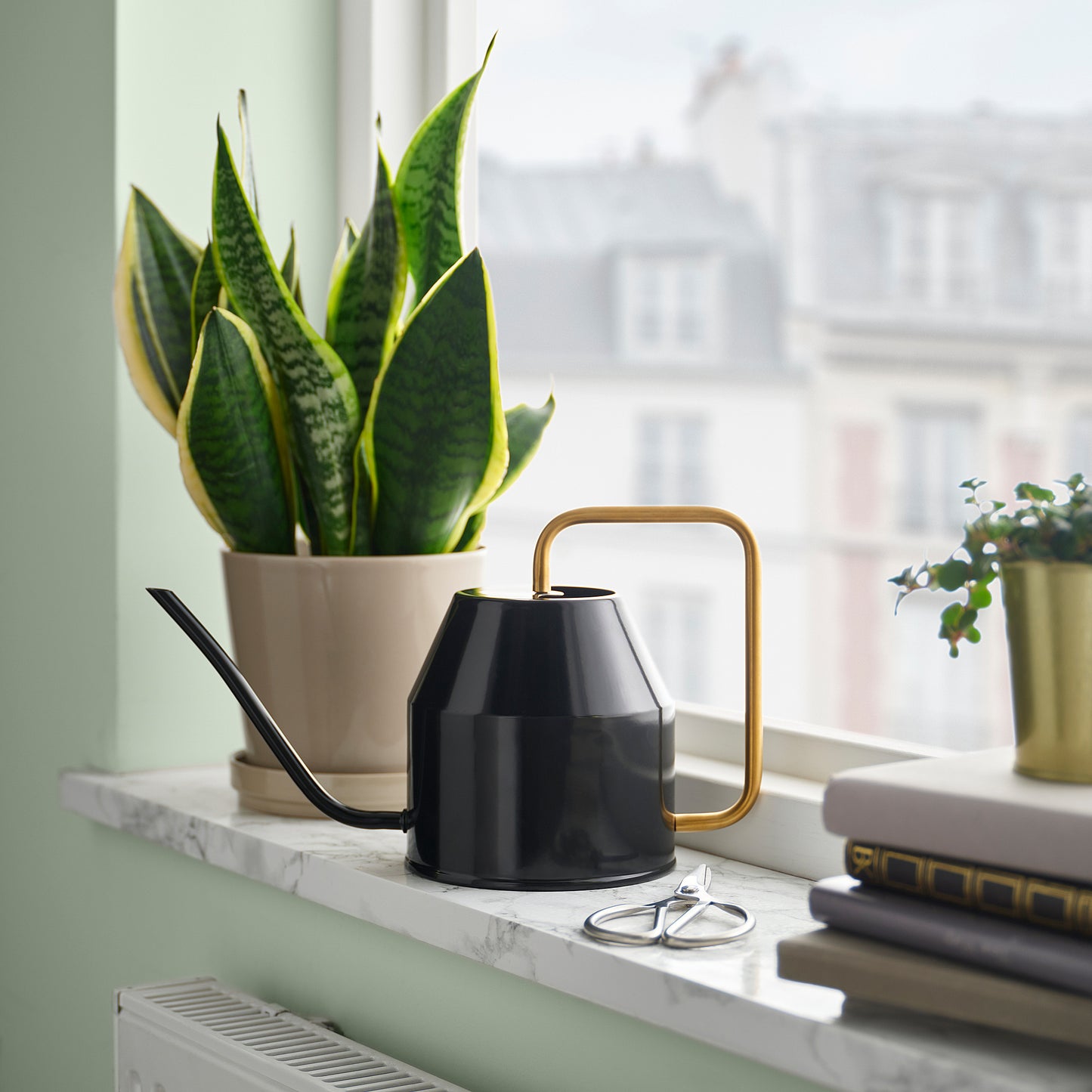 Watering Can Black & Gold