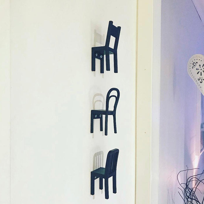 Chair Shaped Wall Hooks - Pack of 3