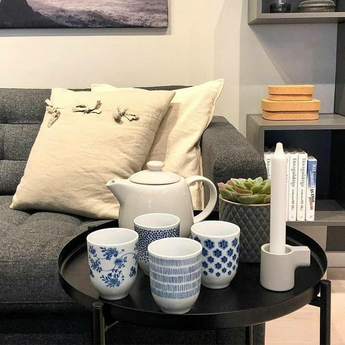 Blue Patterned Mug - Set of 4