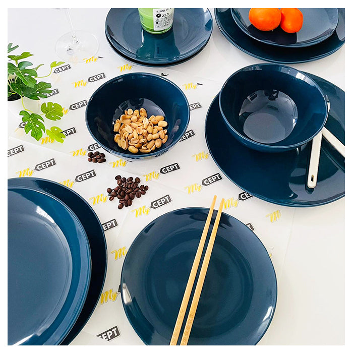 18-Pc Dinner Set - Dark Blue